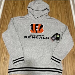 Cincinnati  Bengals NFL Team Apparel Gray Hoodie Sweatshirt Pullover size L